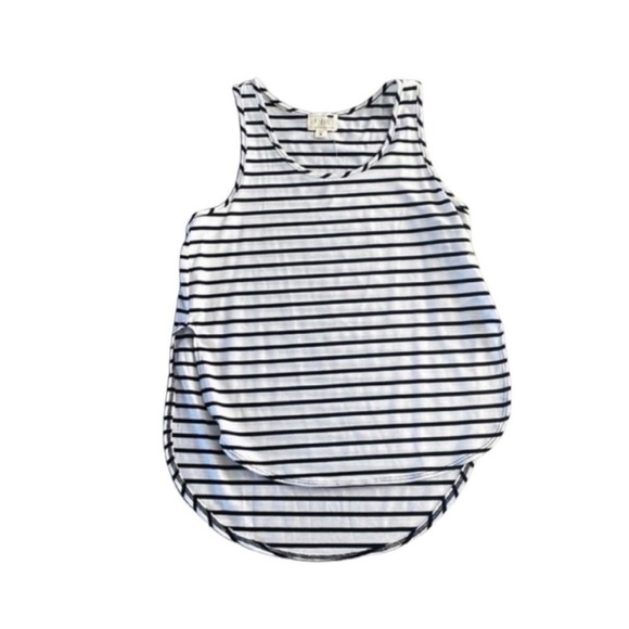 La Hearts Blue and White Striped Tank Top Size Medium. - Picture 2 of 7